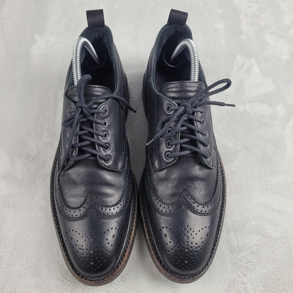 rag & bone Black Leather Brogue Derby Shoes main image 7